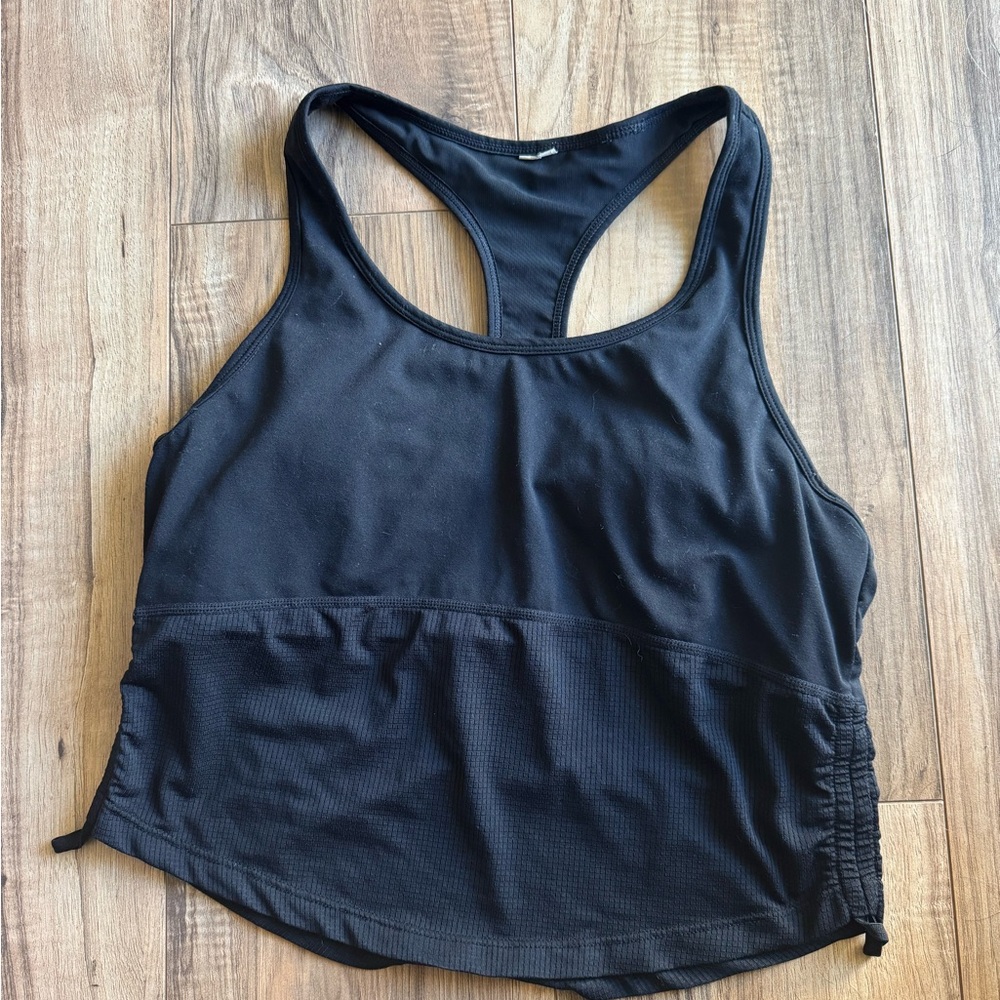 Fabletics Black Racerback Workout Tank